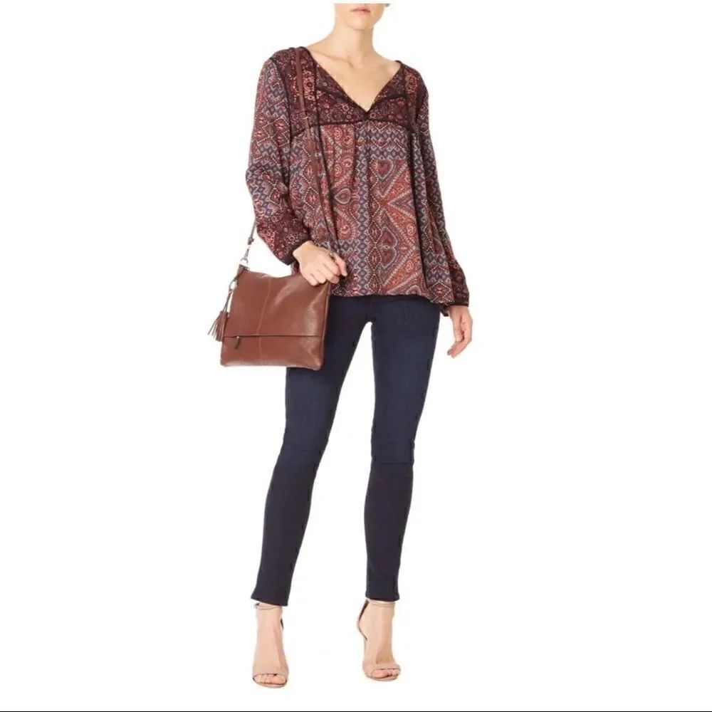 New! Sanctuary Patchwork Boho Top Sz S